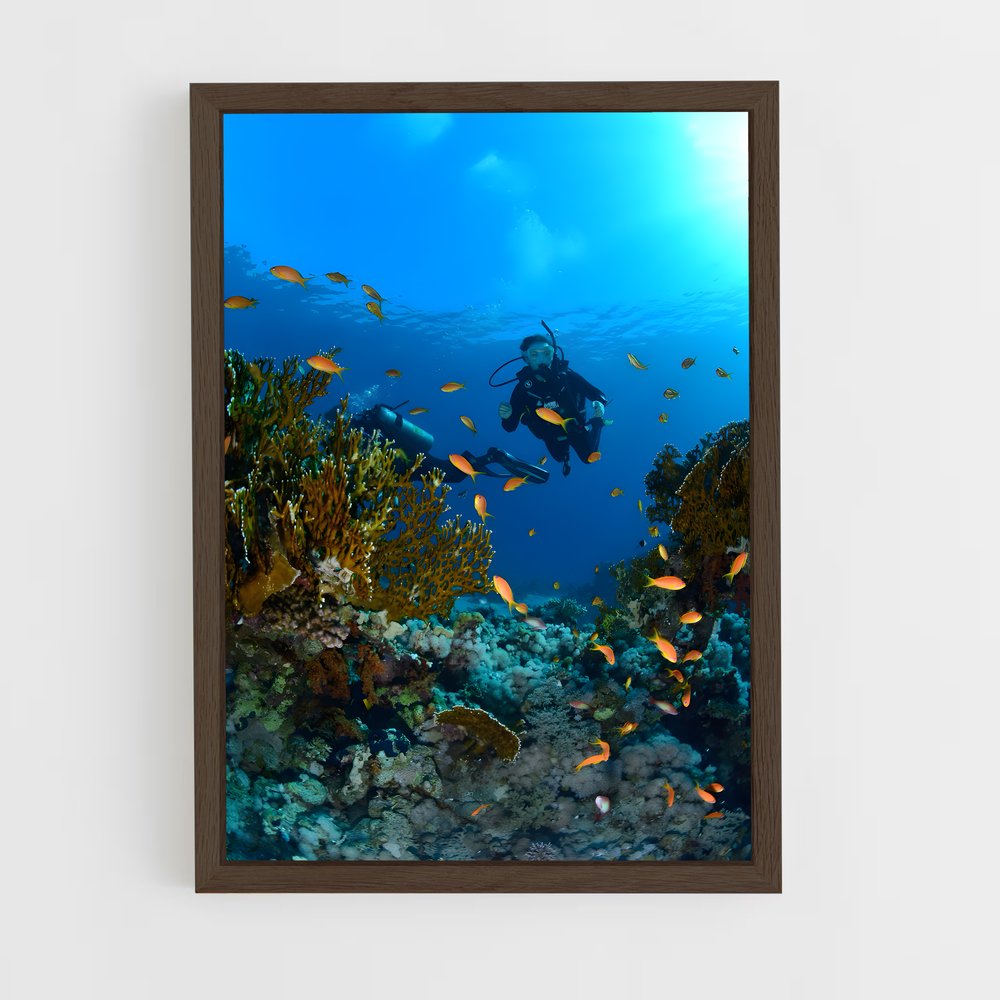 Poster Plongée sur le Récif – affiche Plongée sous-marine (vue 5)